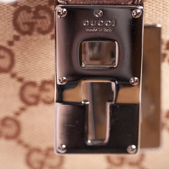 Authentic Gucci Monogram Bamboo Bullet Bag Dark Brown - Picture 16 of 16